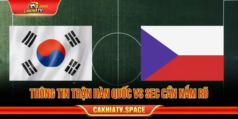 Thông tin trận Hàn Quốc vs Séc cần nắm rõ